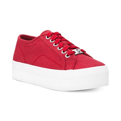 red platform trainers